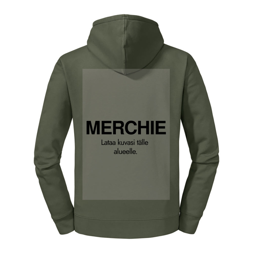 Painatus selkäpuolella, Russell Authentic Hooded Sweat