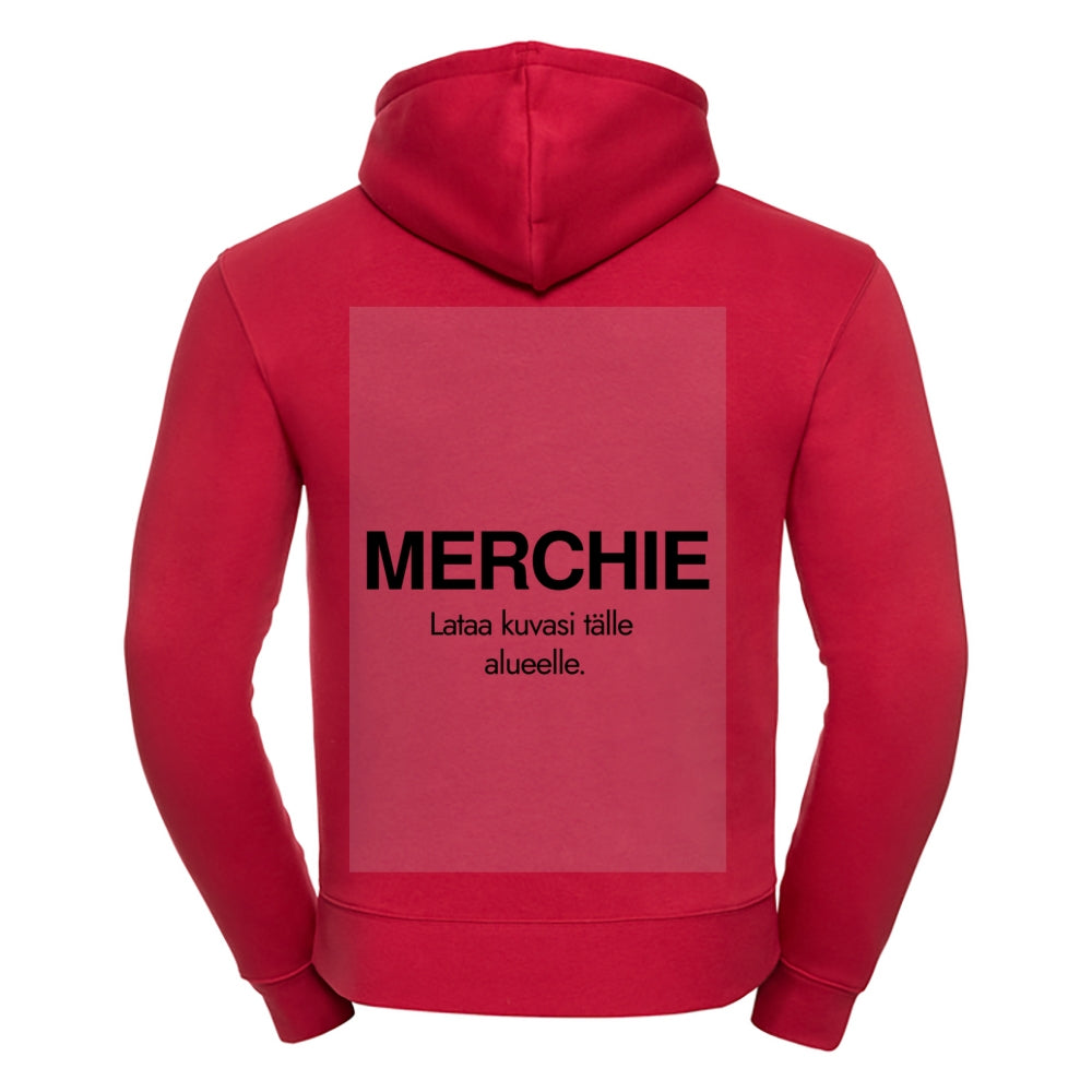 Painatus selkäpuolella, Russell Authentic Hooded Sweat