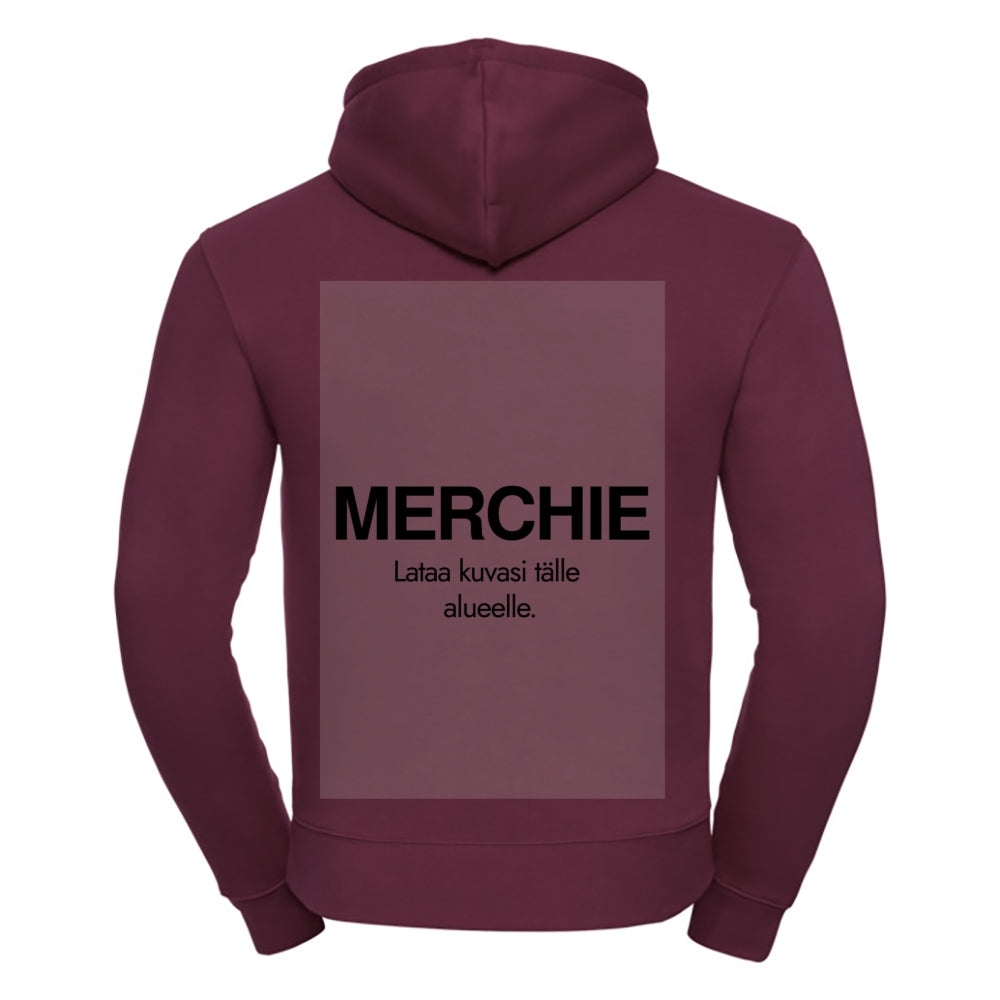 Painatus selkäpuolella, Russell Authentic Hooded Sweat