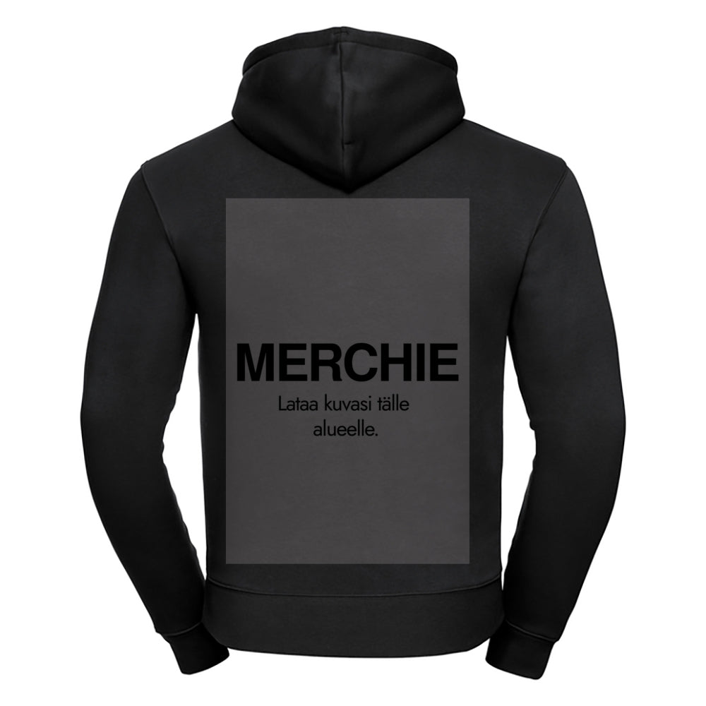 Painatus selkäpuolella, Russell Authentic Hooded Sweat