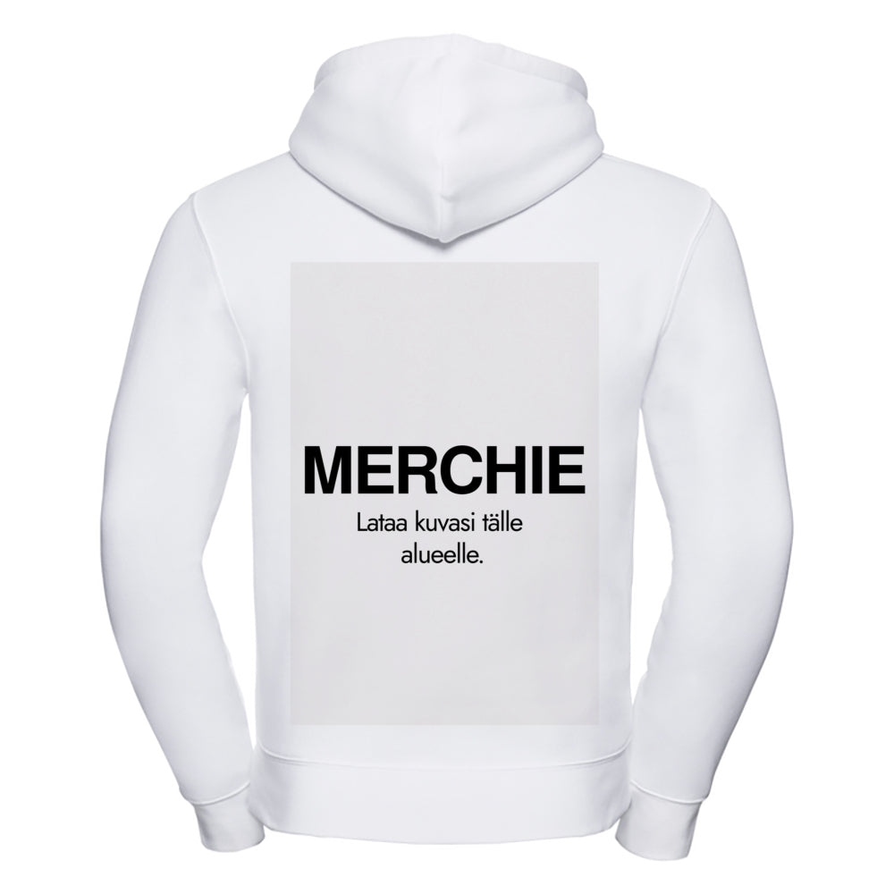 Painatus selkäpuolella, Russell Authentic Hooded Sweat