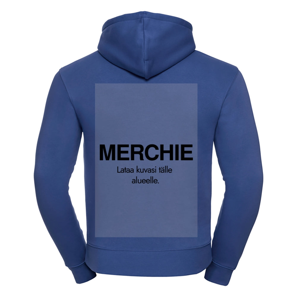 Painatus selkäpuolella, Russell Authentic Hooded Sweat