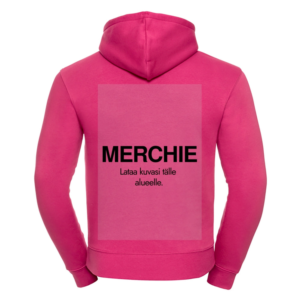 Painatus selkäpuolella, Russell Authentic Hooded Sweat